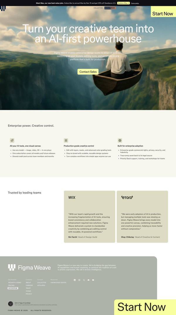 Figma landing page