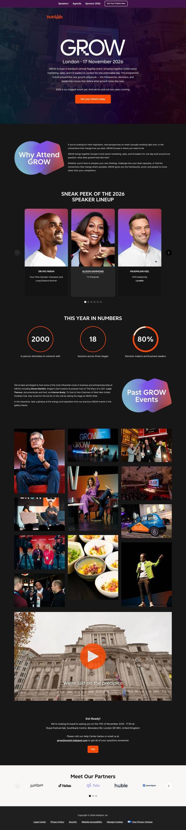 HubSpot landing page