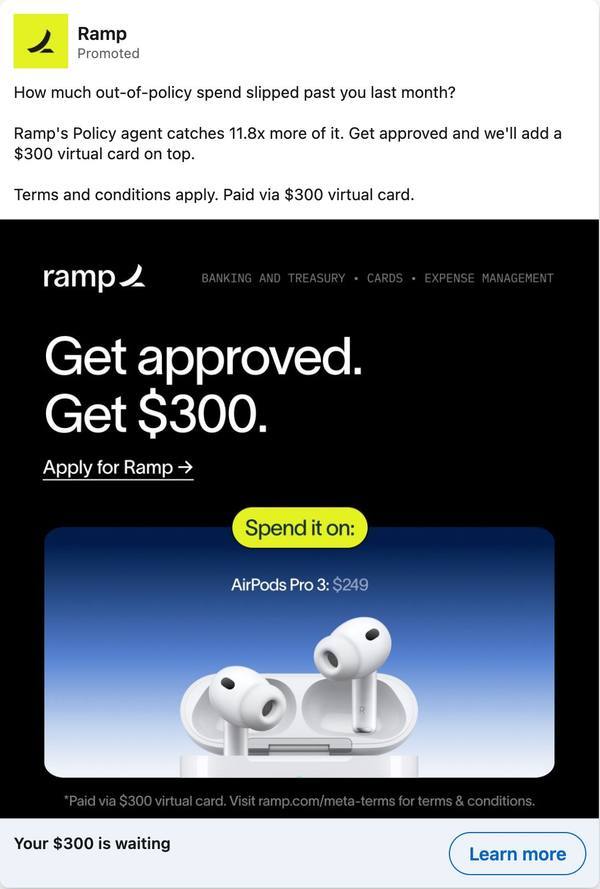 Ramp linkedin ad