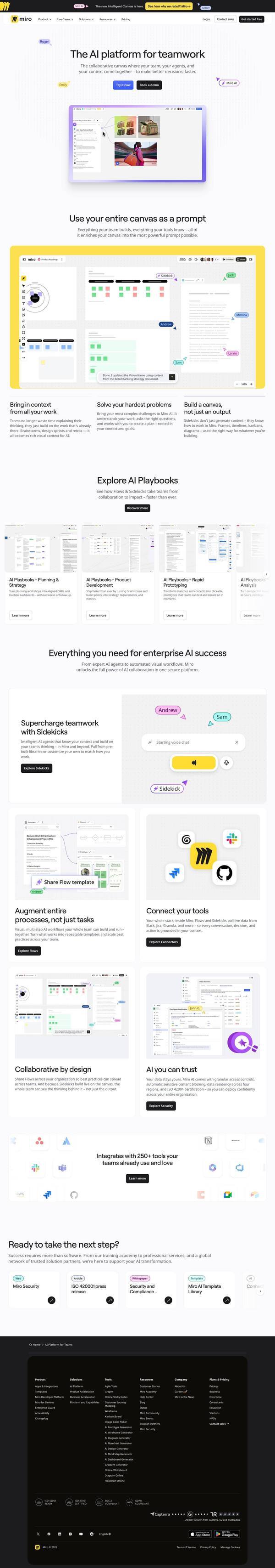 Miro Landing page
