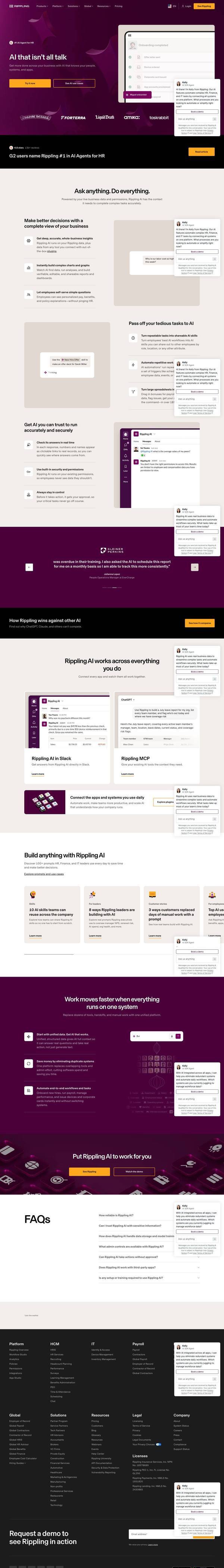 Rippling landing page