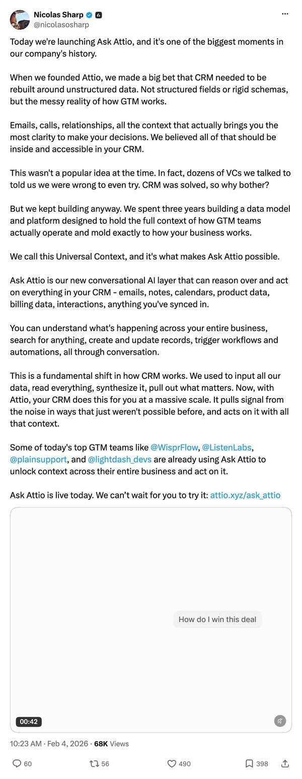 Attio x post