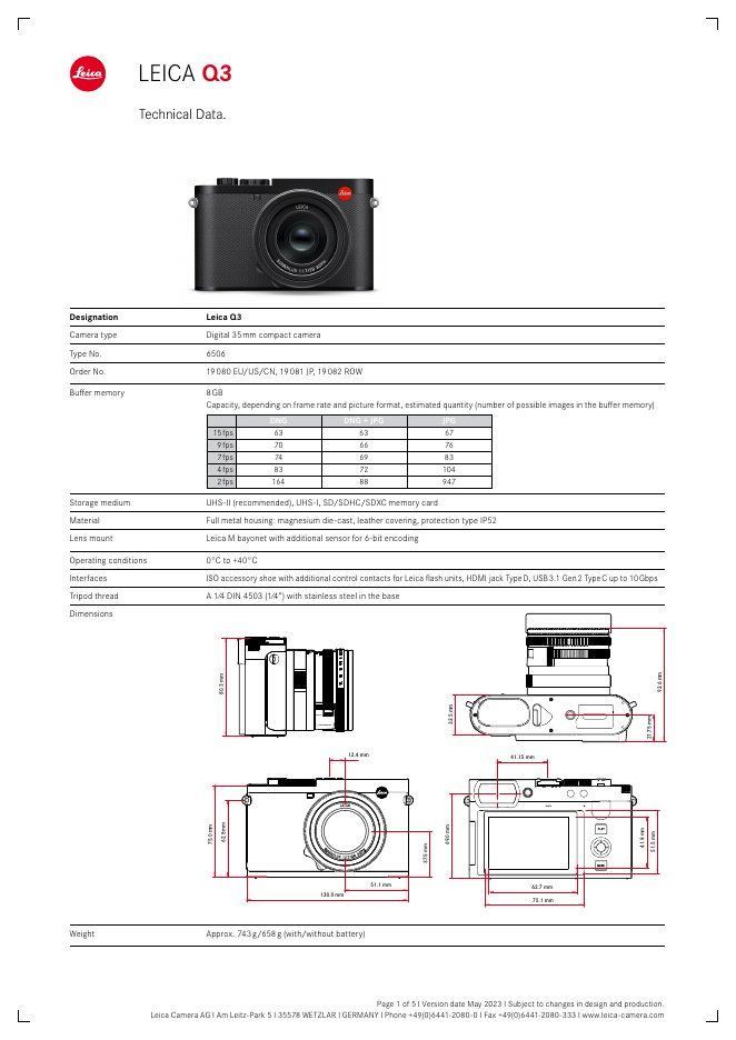 Leica: One-pager