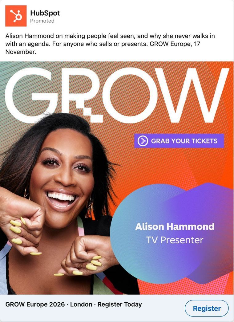 HubSpot linkedin ad