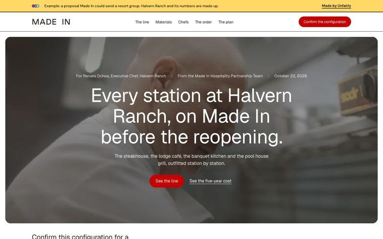 Made In: Sample: Made In proposal for Halvern Ranch (sample)